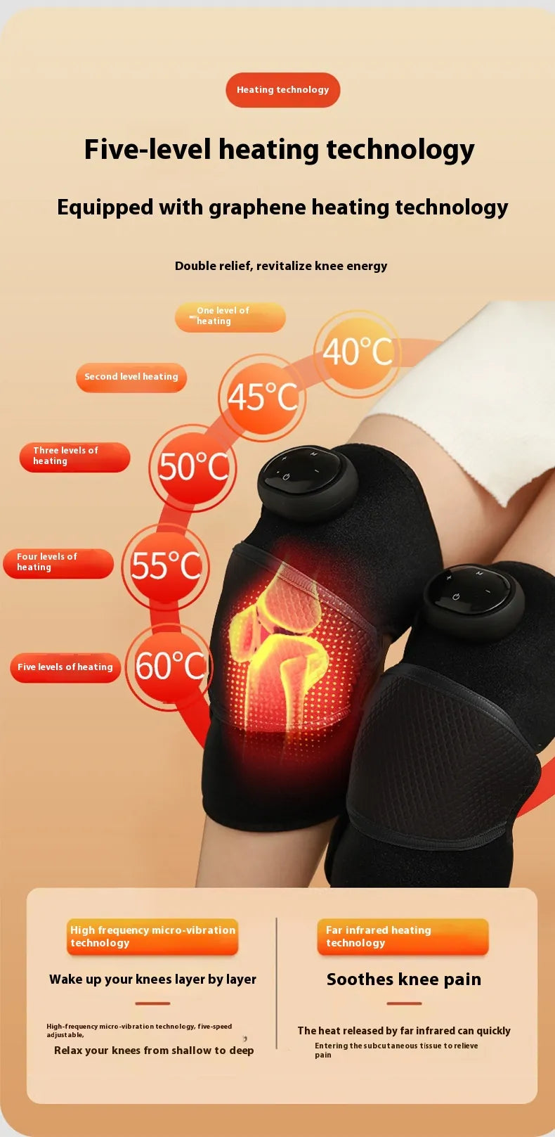 Peak Society Heated Knee Massager – Warmth & Vibration Wrap