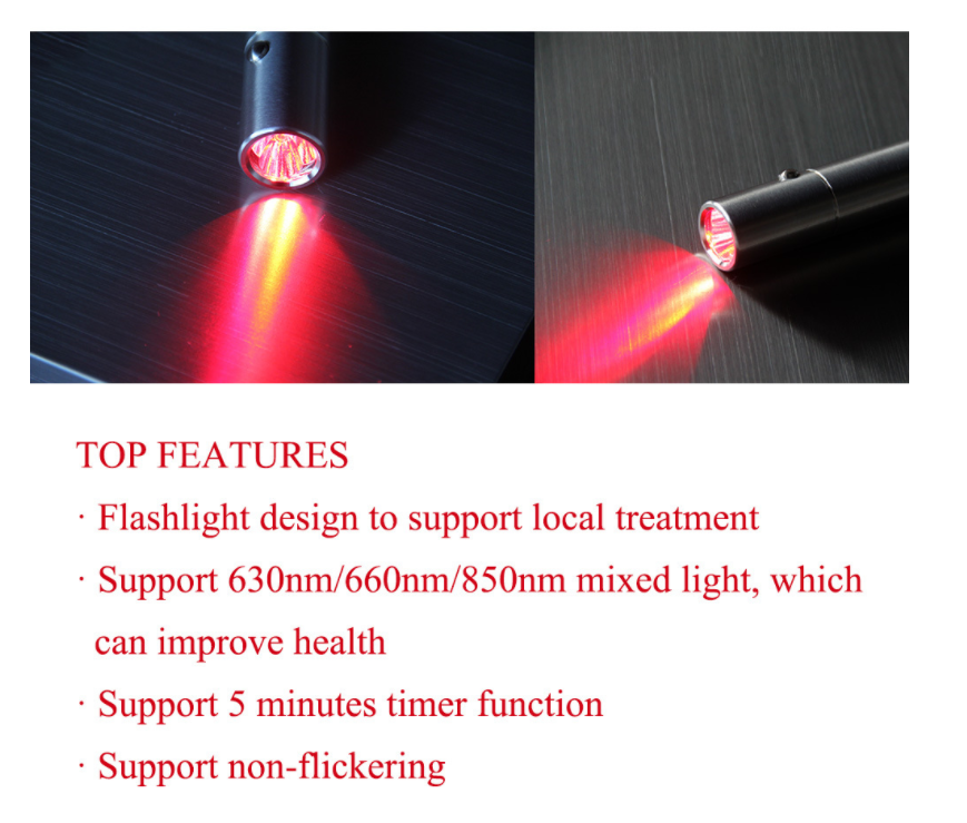 Peak Society Red Light Therapy Wand – Portable Red & Near-Infrared